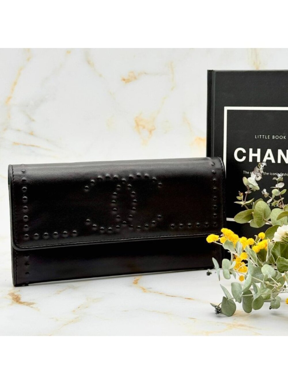 Chanel Studded CC Logo Wallet